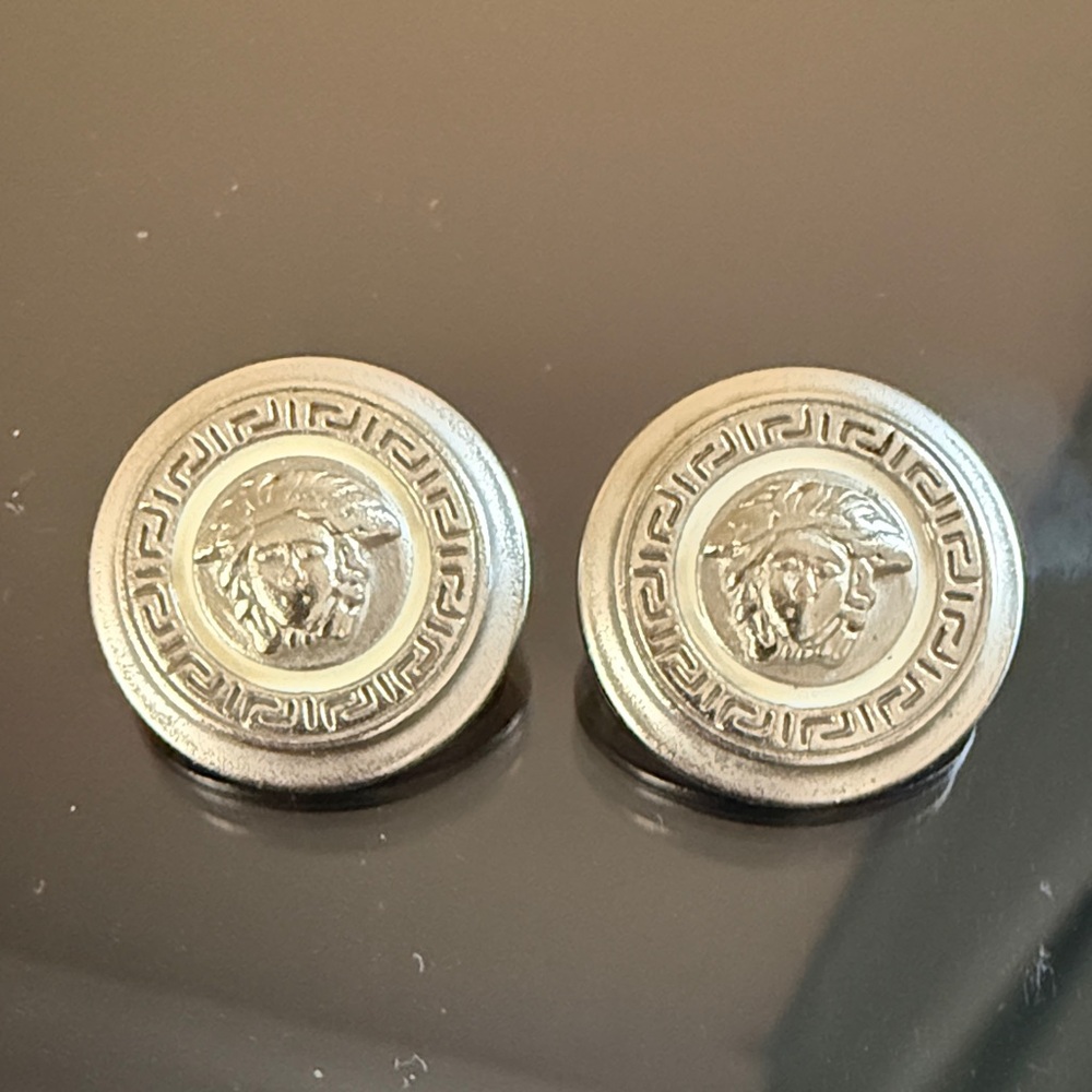Versace silver Medusa Buttons